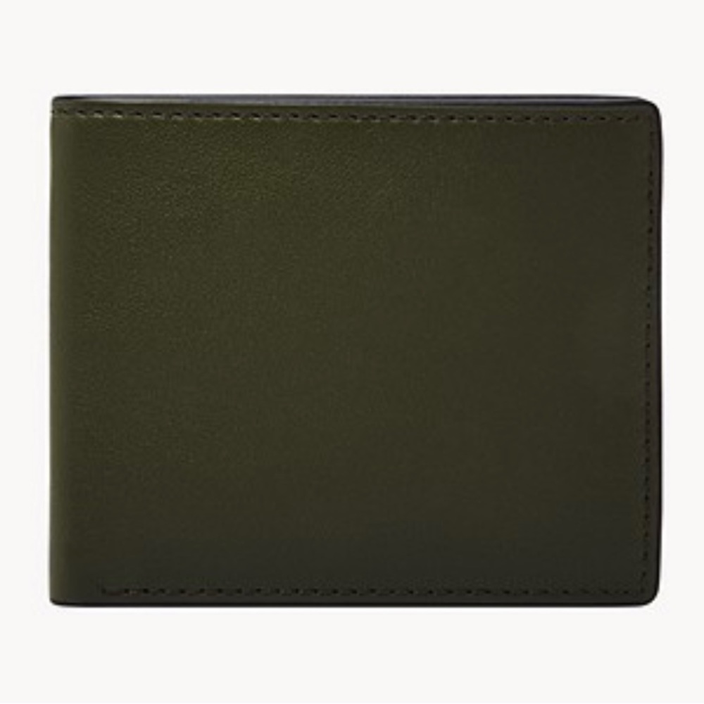 New Fossil Steven Bifold Wallet Slate Black